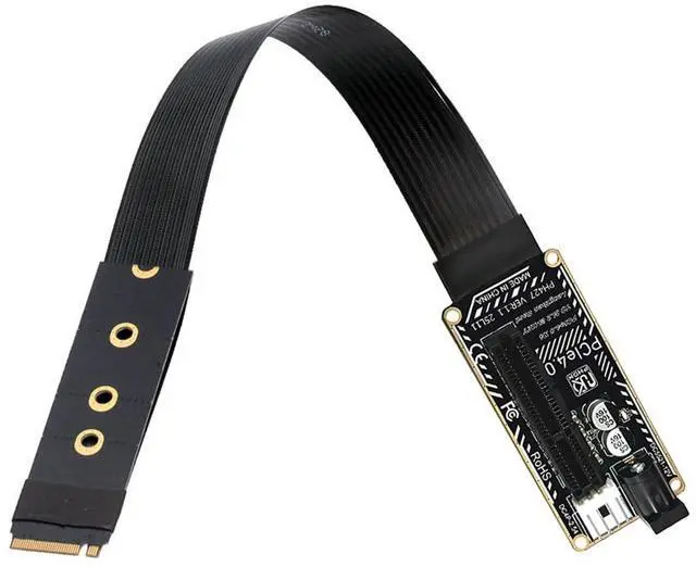 Main image of M.2 NVMe M-Key Straight Connector Type 90 Degree to PCI-E X1 X4 X8 X16 Cable 30cm Graphics Card Extension Adapter PCI-Express for M2 2260 2280