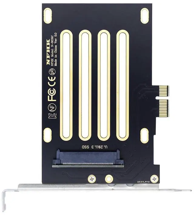 Main image of PCI-E 4.0 x1 Lane PCI Express Host to U.3 U3 Kit SFF-8639 SSD Adapter for Motherboard Compatible with PM1735 NVMe PCIe SSD
