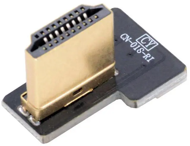 Main image of 1pc Standard HDMI Type-A Male Connector Right Angled 90 Degree Flat FPC 1080p Compatible with FPV HDTV Camera Multicopter Aerial Photography
