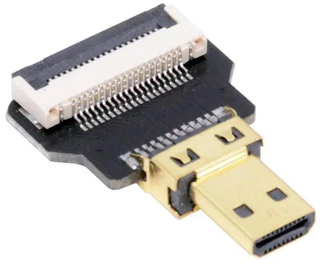 Main image of 1pc Micro HDMI Type-D Male Connector Straight Type Flat FPC 1080p Compatible with FPV HDTV Camera Multicopter Aerial Photography
