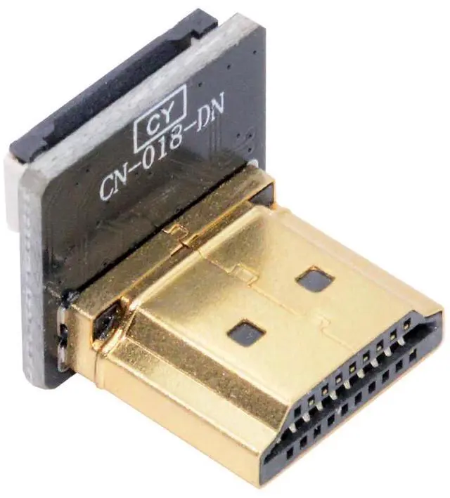 Main image of 1pc Standard HDMI Type-A Male Connector Down Angled 90 Degree Flat FPC 1080p Compatible with FPV HDTV Camera Multicopter Aerial Photography