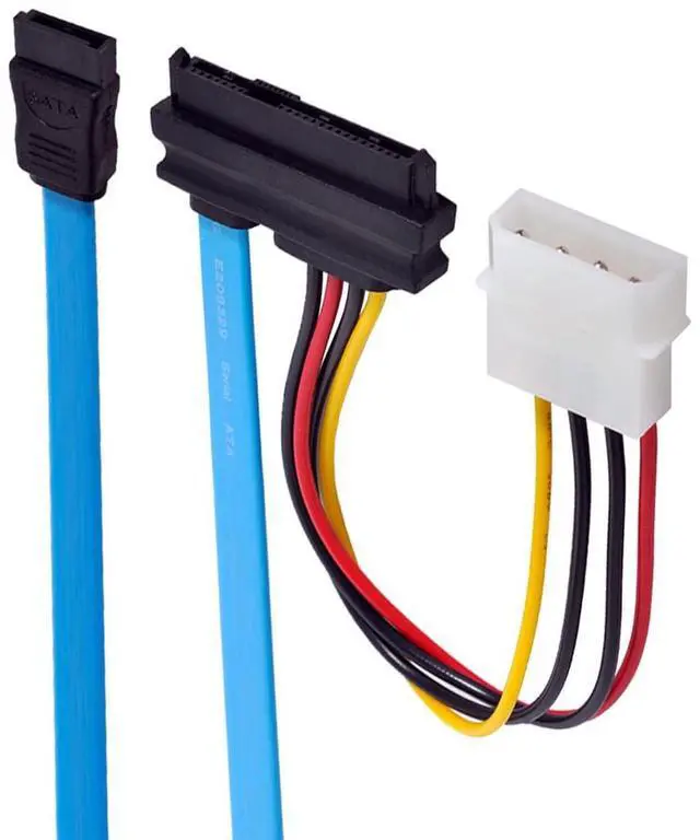 Main image of SAS Cable SFF-8482 SAS 29 Pin to SATA 22Pin Hard Disk Drive Raid Extension Cable Unidirectional (No Integrated Chips) with IDE 4Pin Power Port (70cm)