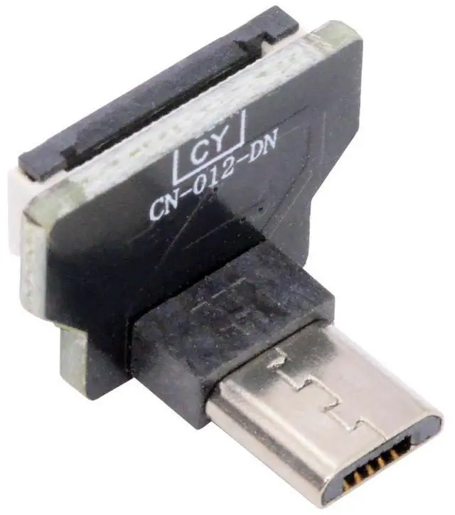 Main image of 1pc Micro 5Pin USB2.0 Male Connector Down Angled 90 Degree Flat FPC 480Mbps Data Power Compatible with FPV Camera Multicopter Aerial Photography