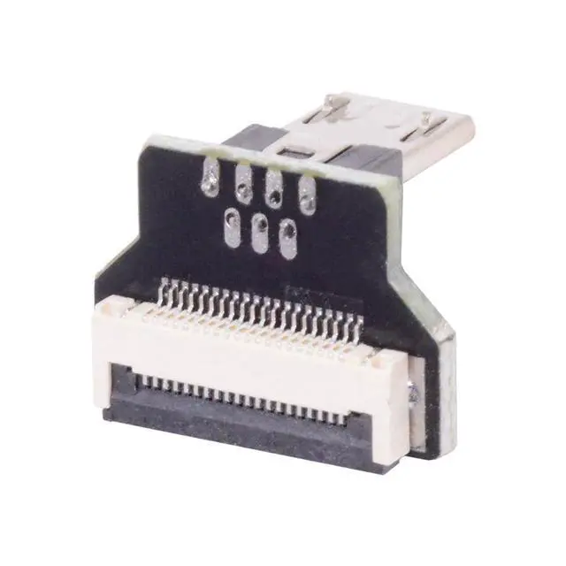 Alt view image 3 of 7 - 1pc Micro 5Pin USB2.0 Male Connector Down Angled 90 Degree Flat FPC 480Mbps Data Power Compatible with FPV Camera Multicopter Aerial Photography