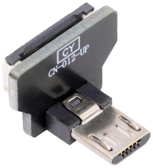 Main image of 1pc Micro 5Pin USB2.0 Male Connector Up Angled 90 Degree Flat FPC 480Mbps Data Power Compatible with FPV Camera Multicopter Aerial Photography