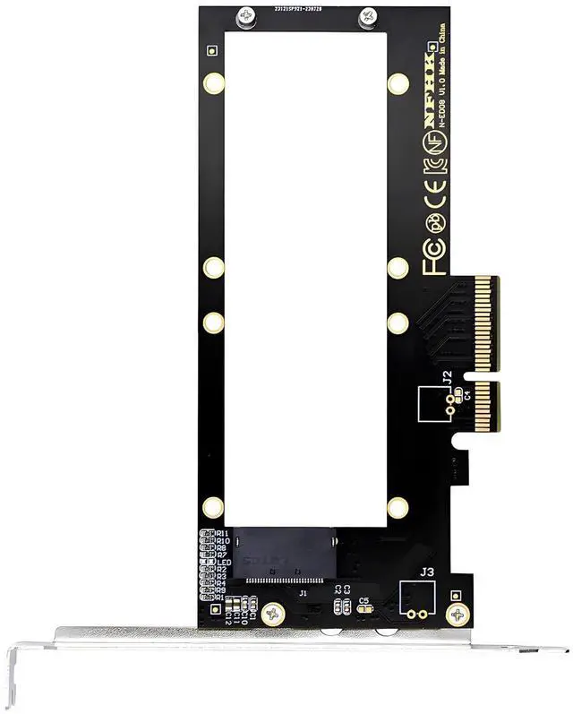 Main image of PCI-E 4.0 4X Host to NVMe Ruler 1U GEN-Z EDSFF Adapter 9.5mm 15mm 25mm Thickness Short SSD E1.S with Heat Sink PM9A3 PM9D3 P5801X Carrier