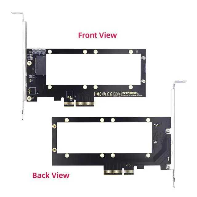 Alt view image 4 of 7 - PCI-E 4.0 4X Host to NVMe Ruler 1U GEN-Z EDSFF Adapter 9.5mm 15mm 25mm Thickness Short SSD E1.S with Heat Sink PM9A3 PM9D3 P5801X Carrier
