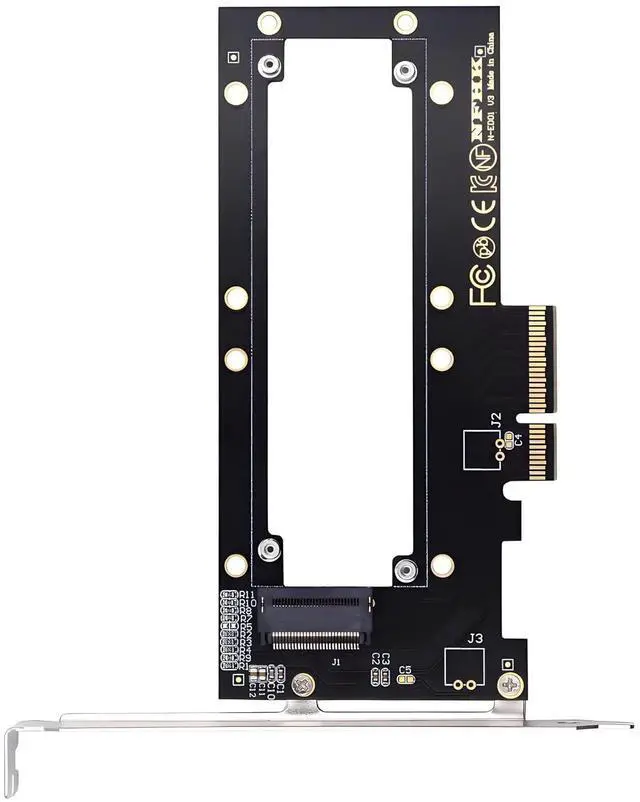 Main image of PCI-E 4.0 4X Host to NVMe Ruler 1U GEN-Z EDSFF 5.9mm 8.0mm Thickness Short SSD E1.S Carrier Adapter