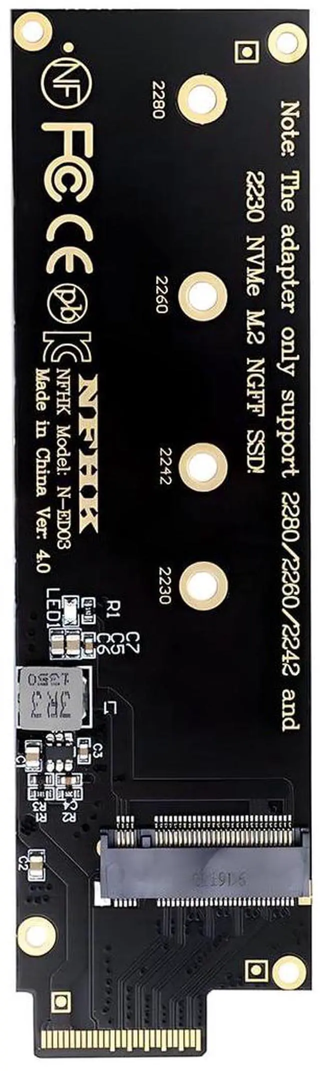 Main image of PCI-Express Ruler 1U GEN-Z EDSFF Short E1.S Host to NVMe M-Key M.2 4X SSD Carrier Adapter