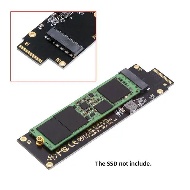 Alt view image 2 of 7 - PCI-Express Ruler 1U GEN-Z EDSFF Short E1.S Host to NVMe M-Key M.2 4X SSD Carrier Adapter