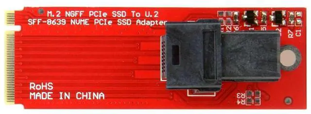 Main image of M-Key 22x80mm 2260 to Horizontal SFF-8643 Socket PCI-E U.2 Kit SFF-8639 NVME PCIe4.0 SSD Adapter for SSD750 p3600 p3700 M.2