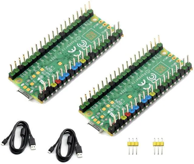 Main image of 2PCS Compatible with Raspberry Pi Pico 2 Microcontroller Board with Pre-Soldered Header, Based on Official RP2350 Chip, Dual-Core ARM Cortex-M33 and Dual-Core Hazard3 RISC-V Processor 4MB Flash