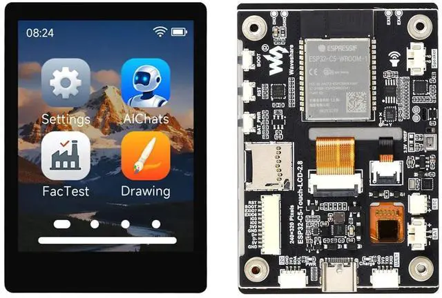 Main image of ESP32-C5 2.8inch IPS Cap Touch Screen Development Board, 240 × 320 Pixels