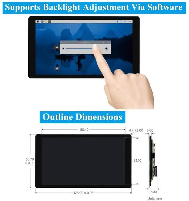 Alt view image 7 of 7 - 5inch Capacitive Touch Screen 720×1280, 5-Point Touch IPS HDMI LCD Display Compatible with Raspberry Pi 5/4B/3B/Zero/Zero W/Zero 2W/Pico/Pico W/Pico 2/Win 11/10/8.1/8/7/Jetson Nano/Jetson Orin Nano