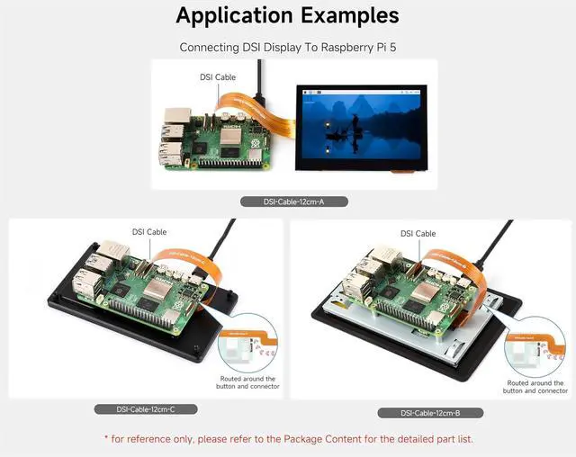 Alt view image 3 of 5 - 3PCS DSI FPC Flexible Cable Compatible with Raspberry Pi 5 to Connecting DSI Display, FPC Cable with Bends 15pin to 22pin, 12CM/0.39FT Length