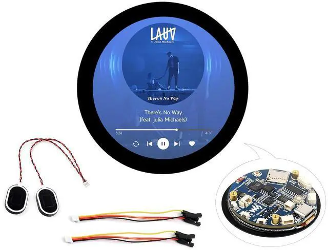 Main image of ESP32-S3 with1.85inch Round Touch Screen Development Board, 360×360 IPS LCD,with 8 2W Speaker,Onboard Audio Codec, Supports Offline Speech Recognition and AI Speech Interaction
