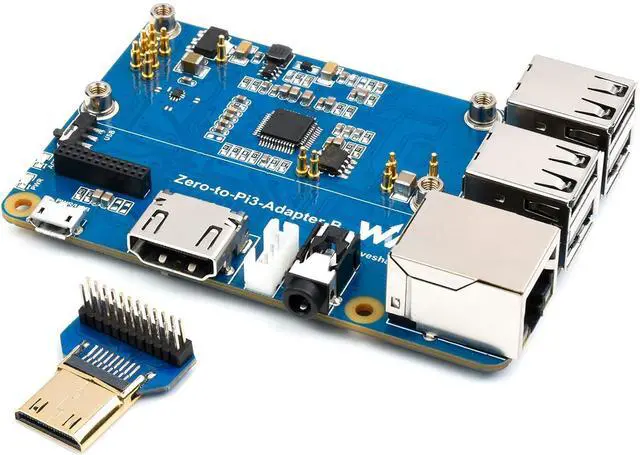 Main image of Raspberry Pi Zero 2W to Pi 3B/3B+ Adapter, Based on Raspberry Pi 2 W to Reproduce Original Appearance of Pi 3B/3B+, Alternative for Raspberry Pi 3 Model B/3B+, Compatible with Pi 3B/ 3B+ Hats