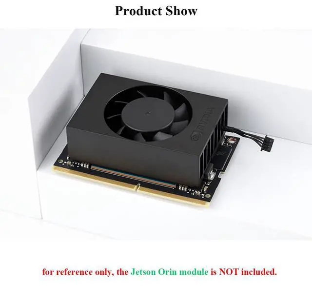 Alt view image 5 of 7 - Official Cooling Fan for Jetson Orin Nano Super Developer Kit/Jetson Orin NX Module/Orin Nano Module, PWM Speed-Adjustable, Embedded Fan with Aluminum Alloy Enclosure