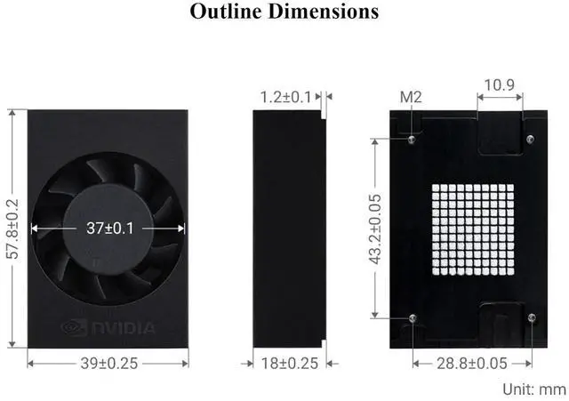 Alt view image 6 of 7 - Official Cooling Fan for Jetson Orin Nano Super Developer Kit/Jetson Orin NX Module/Orin Nano Module, PWM Speed-Adjustable, Embedded Fan with Aluminum Alloy Enclosure