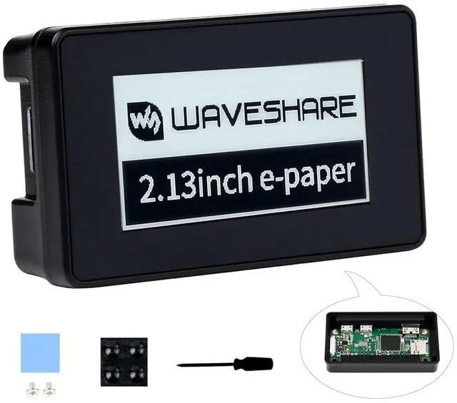 Main image of 2.13inch Touch e-Paper HAT E-Ink Display 250×122 Pixels Compatible with Raspberry Pi Zero 2 W/Zero 2 WH/Pi Zero W/Pi Zero WH/Pi Zero, 5-Point Touch, Supports Partial Refresh, with ABS Case