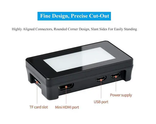 Alt view image 5 of 7 - 2.13inch Touch e-Paper HAT E-Ink Display 250×122 Pixels Compatible with Raspberry Pi Zero 2 W/Zero 2 WH/Pi Zero W/Pi Zero WH/Pi Zero, 5-Point Touch, Supports Partial Refresh, with ABS Case