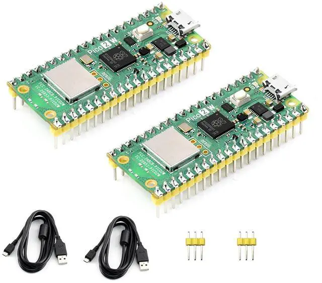 Main image of 2PCS Pico 2 W with Pre-Soldered Header Compatible with Raspberry Pi Pico 2 W Microcontroller Board, 2.4GHz 802.11n Wireless LAN WiFi 4 and Bluetooth 5.2, RP2350 Dual-Core & Dual-Architecture