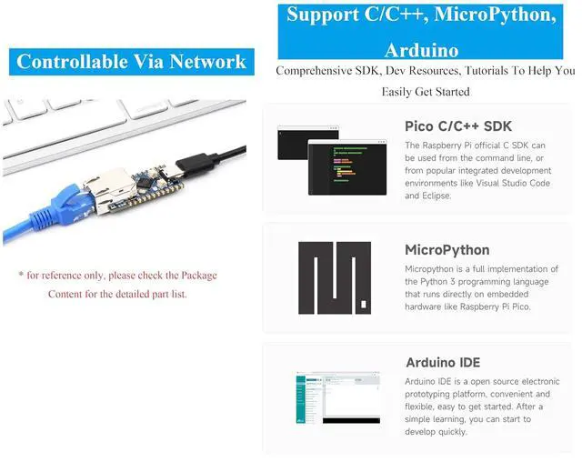 Alt view image 5 of 7 - RP2350-ETH Mini Development Board, RP2350 Ethernet Port Module, RPi Microcontroller Development Board Based on RP2350 Dual-Core Arm Cortex-M33 & Dual-Architecture Hazard 3 RISC-V Microcontroller