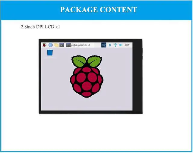 Alt view image 7 of 7 - 2.8inch DPI LCD Screen Compatible with Raspberry Pi 5/4B/3B+/3B/3A+/Pi Zero/Zero W/WH/Zero 2W, 480x640 Resolution IPS Display, 5-Points Capacitive Touch Control, Optical Bonding Toughened Glass Cover