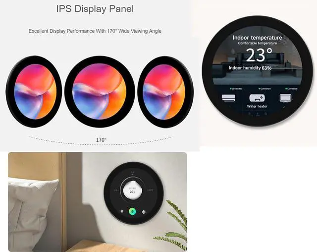 Alt view image 3 of 7 - 3.4inch HDMI Round TouchScreen for Raspberry Pi 5/4B/3B+/3A+/2B/B+/A+/Zero/Zero W/WH/Zero 2W, 800×800 Resolution 10-Point Capacitive Touch IPS Display,Compatible with Jetson Nano/Mini PC,Driver Free