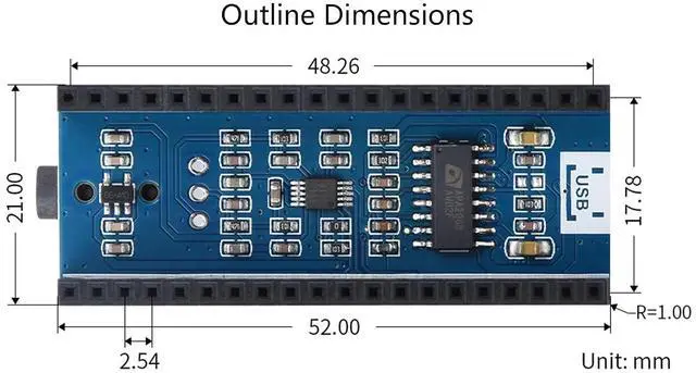 Alt view image 7 of 7 - Waveshare Pico-Audio Expansion Module for Raspberry Pi Pico, Concurrent Headphone/Speaker Output, 8384kHz Audio Sampling Rate, Stereo Sound Effect, I2S Connectivity