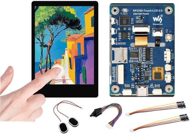 Main image of RP2350 2.8inch Capacitive Touch Display Development Board, 240x320, IPS LCD Screen, 5-Point Touch, SPI Interface, Accelerometer and Gyroscope Sensor, Dual-Core & Dual-Architecture Design