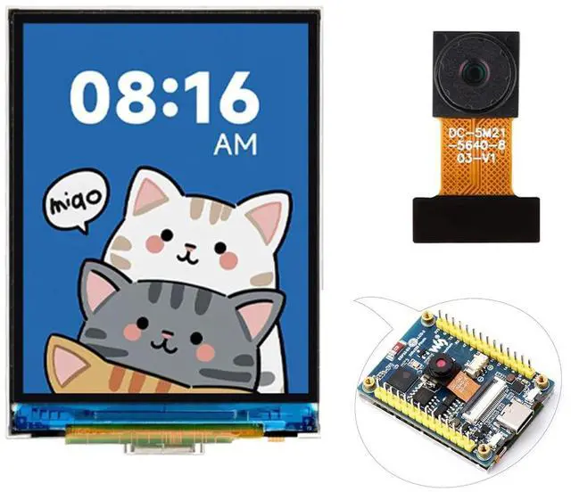Main image of ESP32-S3 2inch Display Development Board, 240×320 Pixels IPS Screen, 32-bit LX7 Dual-Core Processor, Supports W-i-F-i & Blue-Too-th, ESP32 with Display, Comes with OV5640 5MP Camera Module