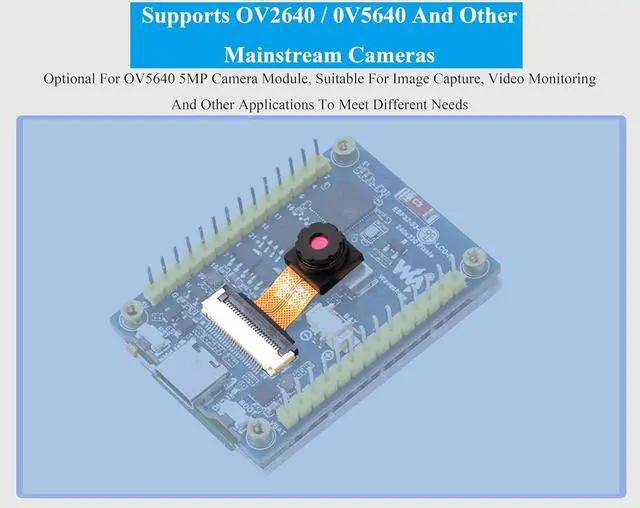 Alt view image 6 of 7 - ESP32-S3 2inch Display Development Board, 240×320 Pixels IPS Screen, 32-bit LX7 Dual-Core Processor, Supports W-i-F-i & Blue-Too-th, ESP32 with Display, Comes with OV5640 5MP Camera Module