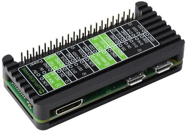 Main image of Aluminum Alloy Case for Raspberry Pi Zero 2 W/Raspberry Pi Zero W/Raspberry Pi Zero, Pi Zero Case Pi for Raspberry Pi Zero WH/for Raspberry Pi Zero 2WH, Comes with Colorful GPIO Label