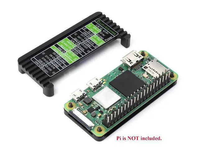 Alt view image 3 of 7 - Aluminum Alloy Case for Raspberry Pi Zero 2 W/Raspberry Pi Zero W/Raspberry Pi Zero, Pi Zero Case Pi for Raspberry Pi Zero WH/for Raspberry Pi Zero 2WH, Comes with Colorful GPIO Label