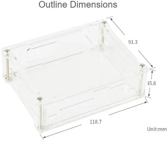 Alt view image 7 of 7 - Jetson Nano Case, Acrylic Clear Case for Jetson Nano 2GB Developer Kit (Only for Jetson Nano 2GB Developer Kit)