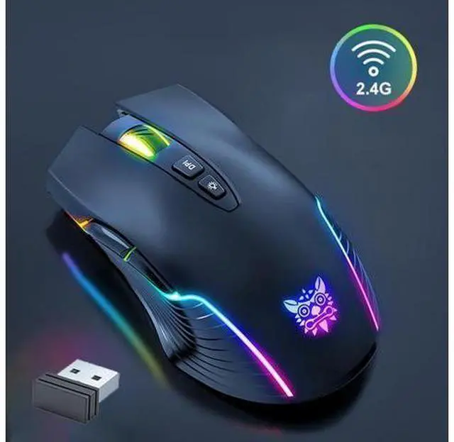 Main image of 2.4G Wireless Gaming Mouse RGB Backlit E-Sports Mouse Optical Computer Mice 5 Adjustable DPI (up to 3600 dpi) with 7 Programmable Buttons for Laptop Desktop PC Computer