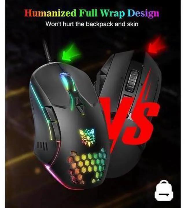 Alt view image 4 of 7 - USB Wired PC Gaming Mouse, with High Precision Sensor, RGB Backlit, Adjustable DPI, 7 Buttons Programmable, Ergonomic Gaming Mice for Office & Gaming on Windows/Mac/Linux/Chrome-Black giyqxHw