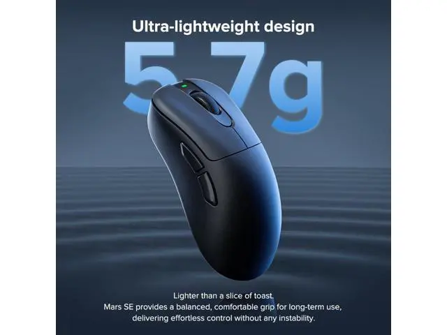 Alt view image 3 of 7 - Wireless Gaming Mouse, 24000 DPI, Wired/2.4GHz/Bluetooth Ergonomic Mouse with Anti-Slip Grips, PAW3311 Sensor, 57g Lightweight Rechargeable Gaming Mice for Laptop/PC/Mac/Tablet, Black giyqxHw