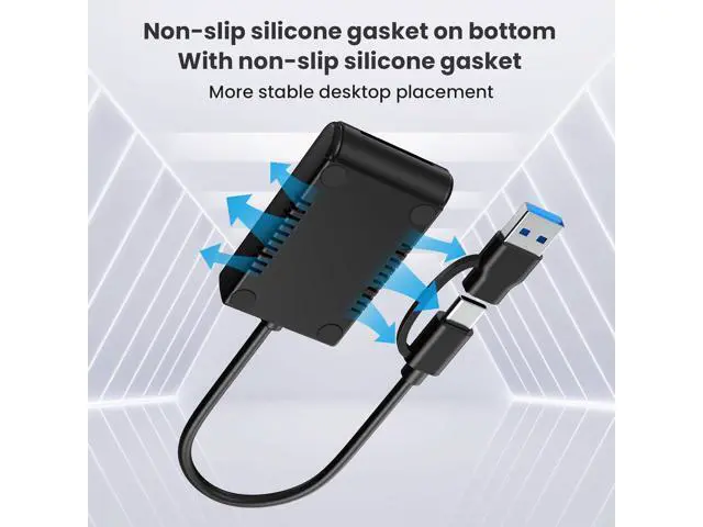 Alt view image 6 of 7 - M.2 NVMe&SATA Reader ,M.2 SSD to USB A C Reader Adapter for (M Key, B+M Key) NVMe and SATA NGFF SSD Drives Dock Full Size 22110/2280/2260/2242/ 2230 Portable Plastic Enclosure