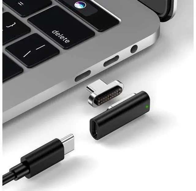 Main image of Magnetic USB C Adapter 20Pins Type C Connector, Support USB PD 100W Quick Charge, 10Gb/s Data Transfer and 4K@60 Hz Video Output Compatible with MacBook Pro/Air and More Type C Devices