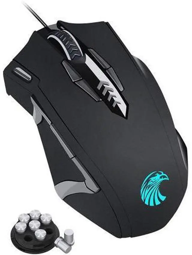 Main image of Gaming Mouse Wired, 13 Programmable Buttons (8+5 Side Buttons), RGB Backlit, Marco, 10000 DPI Adjustable, Comfortable Grip Ergonomic Optical Gaming Mice with Tunable Weights, Black