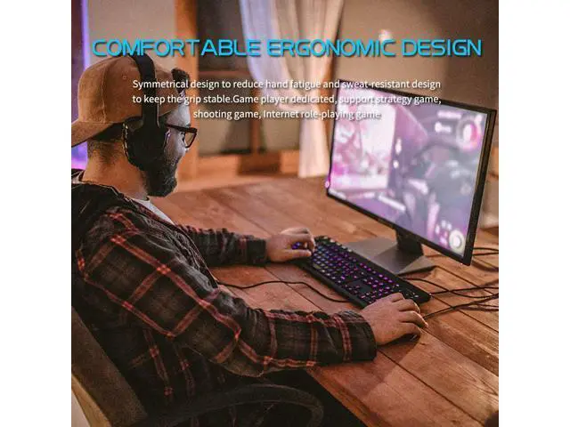 Alt view image 6 of 7 - Gaming Mouse Wired, 13 Programmable Buttons (8+5 Side Buttons), RGB Backlit, Marco, 10000 DPI Adjustable, Comfortable Grip Ergonomic Optical Gaming Mice with Tunable Weights, Black