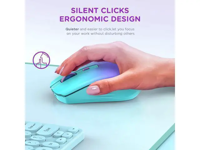 Alt view image 3 of 7 - Bluetooth Wireless Mouse, Rechargeable Slient Multi-Device Computer Mice (Tri-Mode: BT1/2+2.4Ghz) with USB Receiver Wireless Bluetooth Mouse, Ergonomic Cordless Mouse for Laptop/MacBook/PC/iPad