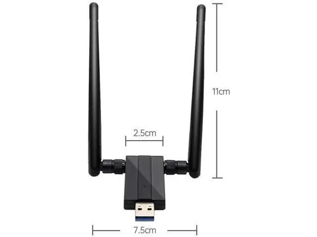 Alt view image 2 of 7 - USB WIFI Adapter 1200M USB 3.0 Wireless Wifi Dongle 5G/866Mbps 2.4G/300Mbps 5dBi Dual Band Antenna 802.11 AC Wireless Network Adapter for Desktop/PC/Laptop Windows XP/Vista/7/8/10, Linx2.6X Mac OS X