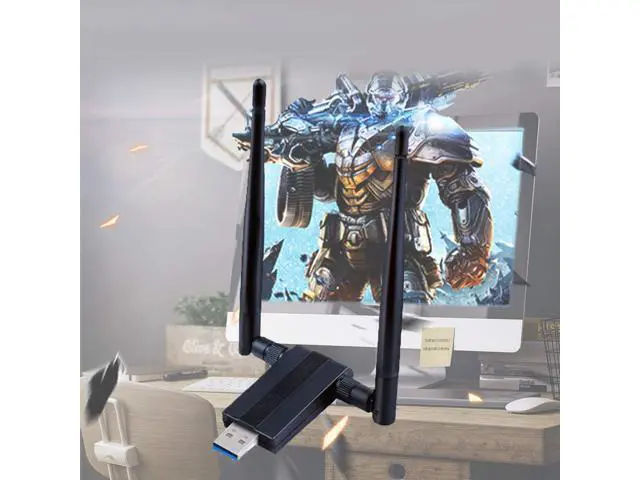 Alt view image 7 of 7 - USB WIFI Adapter 1200M USB 3.0 Wireless Wifi Dongle 5G/866Mbps 2.4G/300Mbps 5dBi Dual Band Antenna 802.11 AC Wireless Network Adapter for Desktop/PC/Laptop Windows XP/Vista/7/8/10, Linx2.6X Mac OS X