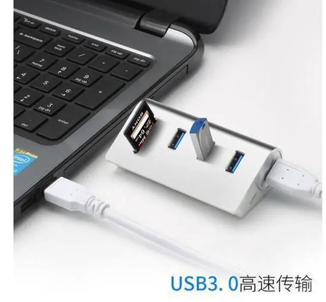 Alt view image 2 of 7 - Multi usb 3.0 hub 3 port adapter splitter Power Interface SD TF Card Reader for MacBook Air computer laptop accessories