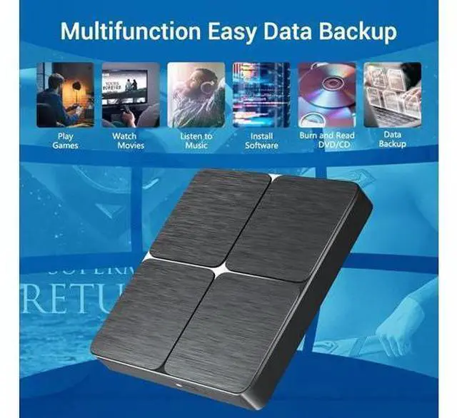 Alt view image 4 of 6 - External CD DVD Drive, USB 3.0 and Type-C Portable External CD Burner DVD Drive Slim CD DVD +/-RW Reader Player, External CD/DVD Optical Drive for Mac,PC,Laptop,Desktop,MacOS,Windows XP/7/8/10/11