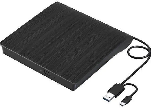 Main image of External CD DVD Drive, USB 3.0 & TYPE C Portable CD DVD +/-RW Drive, CD/DVD ROM Player Burner Reader Writer Rewriter Optical Disc Drive for Laptop Desktop PC, Windows 11/10/8/7, Apple Mac, Linux OS