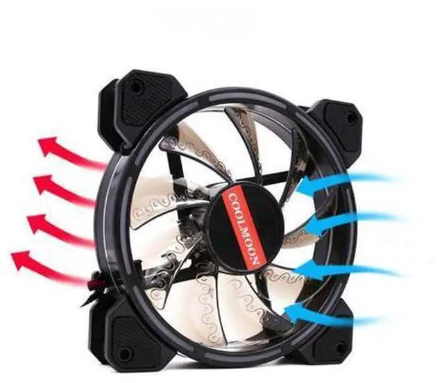 Alt view image 3 of 7 - Computer Case PC Cooling Fan RGB Adjust 120mm Quiet + IR Remote New Computer Cooler RGB CPU Case Fan Three in One